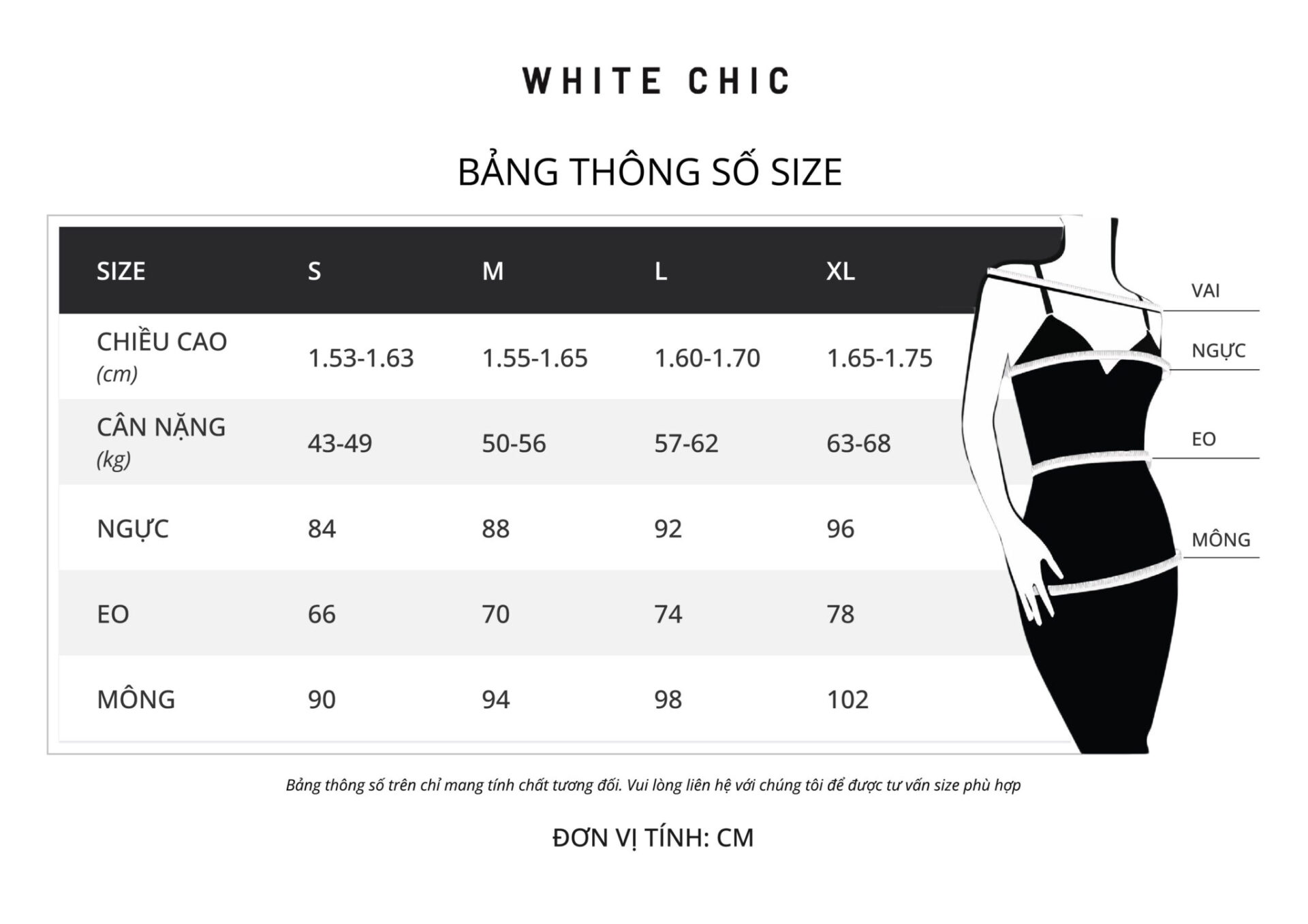 Bang Kich Co Size