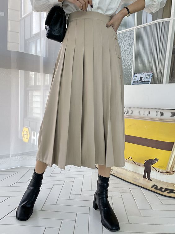 Bộ váy dạ tweed cổ vest dài tay - Set dạ tweed công sở thanh lịch – Cardina
