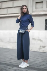 ao dai tay phoi quan culottes