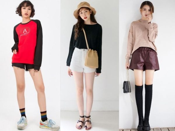 Phối đồ với quần short nữ