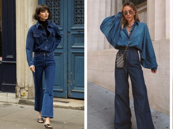Phối đồ với áo sơ mi denim