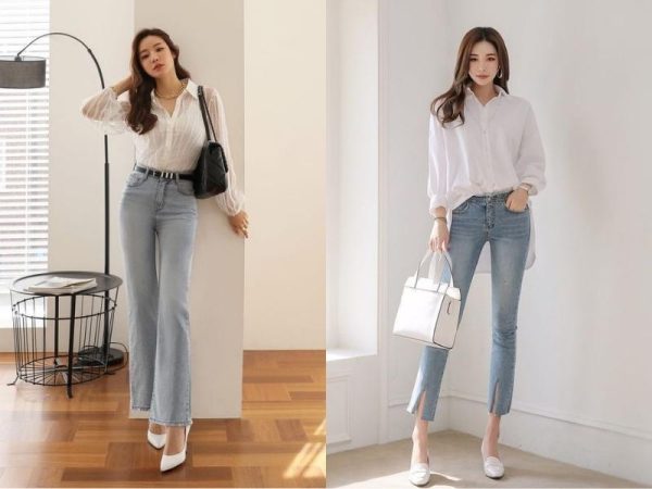 Cách phối đồ với quần jean nữ