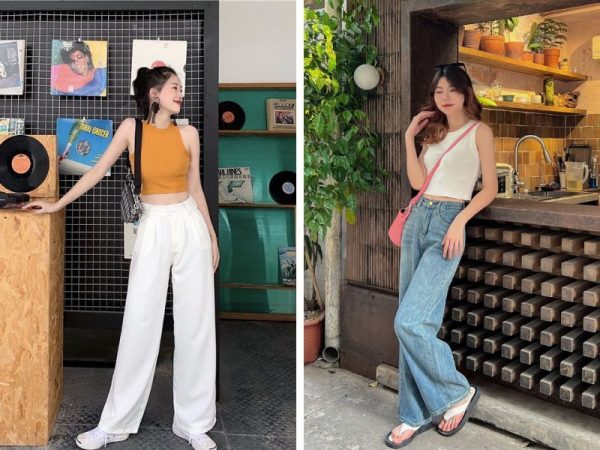 Phối đồ với áo croptop