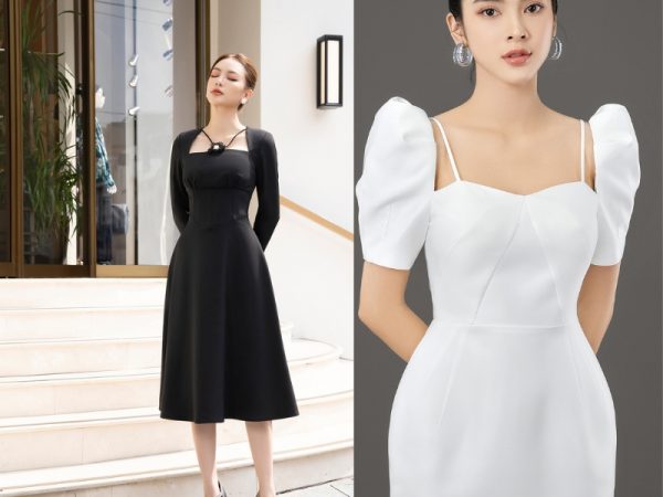 Các kiểu đầm cho người béo bụng