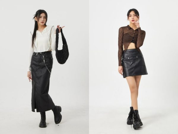 Chân váy đen phối với áo màu gì