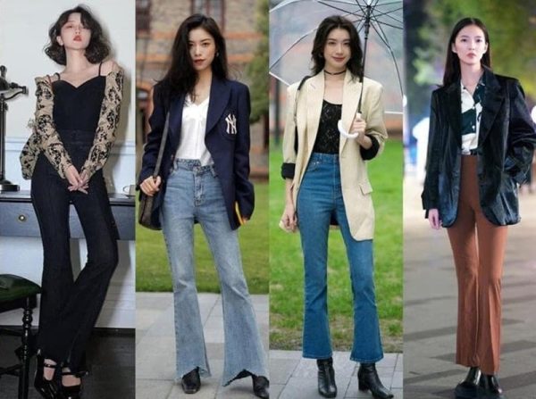 Quần ống loe nên mặc với áo gì