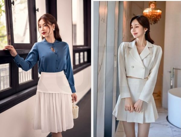 Mix đồ nữ đi tiệc với chân váy