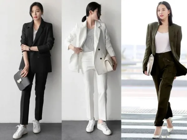 Quần tây ống đứng mặc với áo gì
