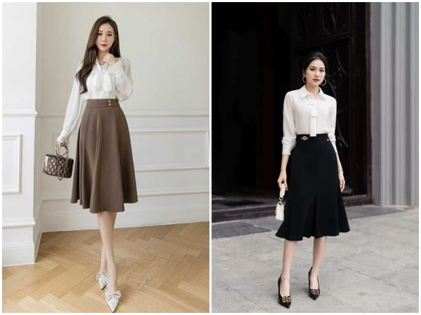 Chân váy công sở chữ A