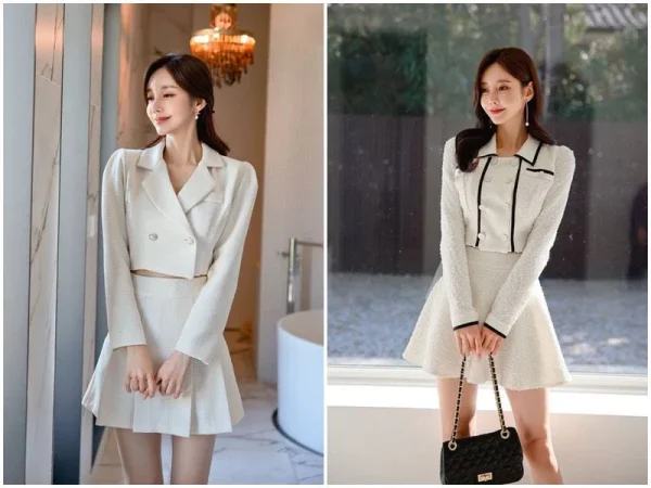 Chân váy trắng phối với áo gì