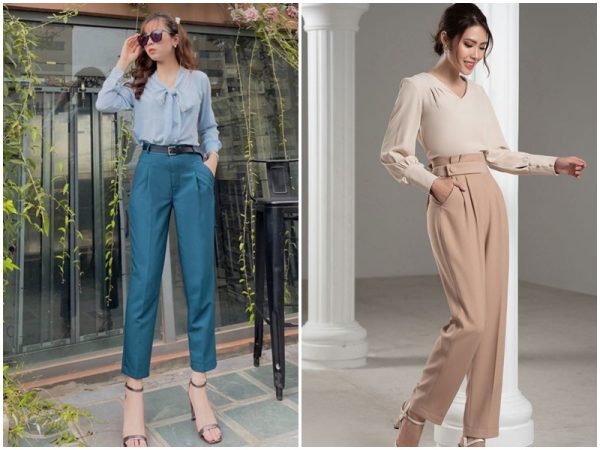 Mặc quần tây nữ đẹp