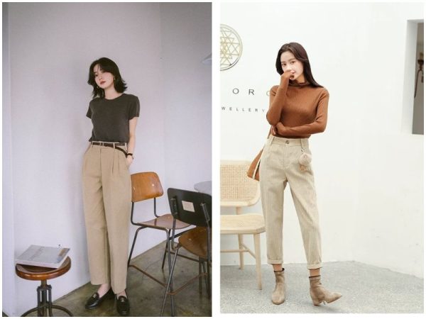 Quần baggy vải nữ