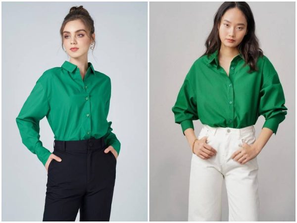 Áo xanh lá mặc với quần màu gì